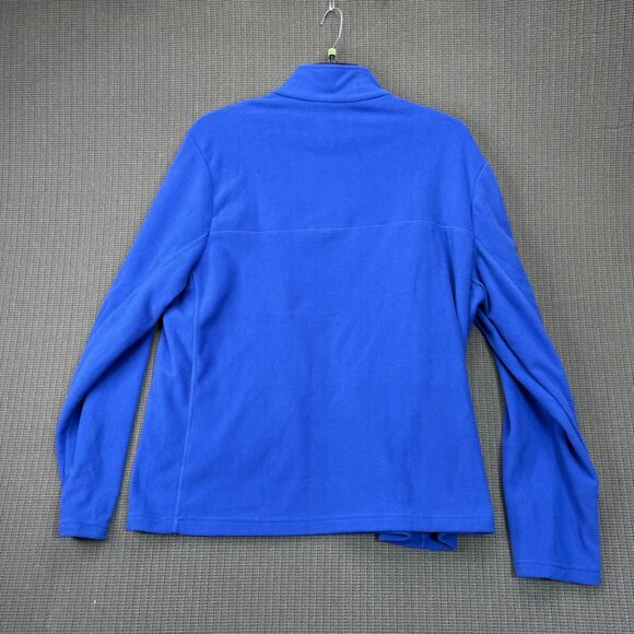Lands End Mens XL Blue Fleece Pullover Quarter-Zip Jacket - Picture 2 of 10